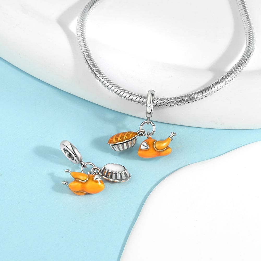Amarante Jewelry Thanksgiving Feast – Roasted Turkey and Pie Dangle Charm