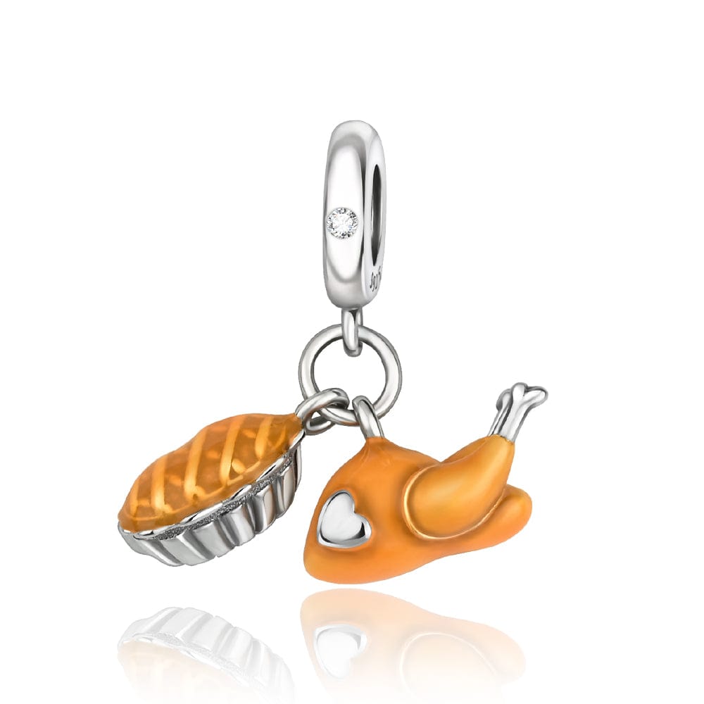 Amarante Jewelry Thanksgiving Feast – Roasted Turkey and Pie Dangle Charm