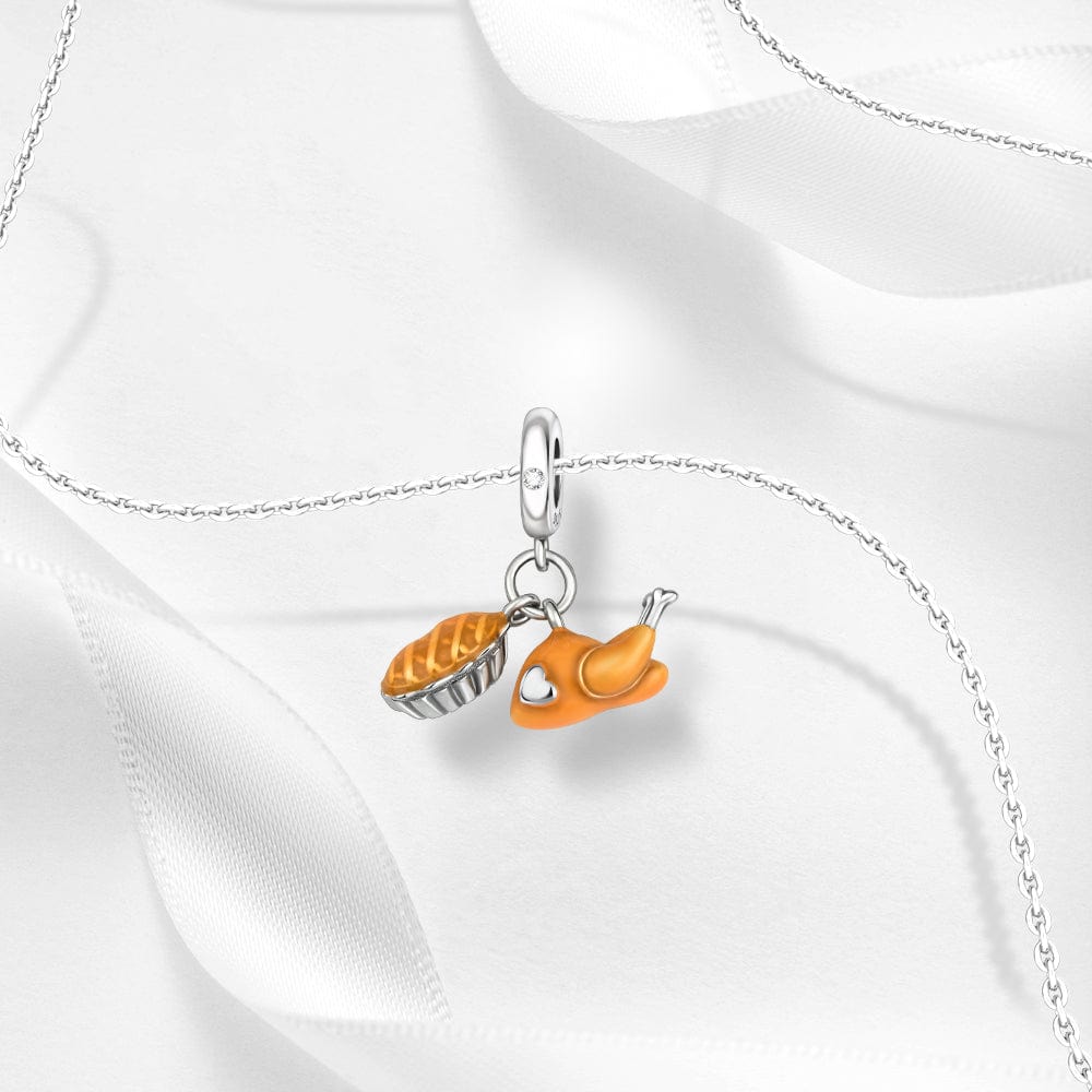 Amarante Jewelry Thanksgiving Feast – Roasted Turkey and Pie Dangle Charm