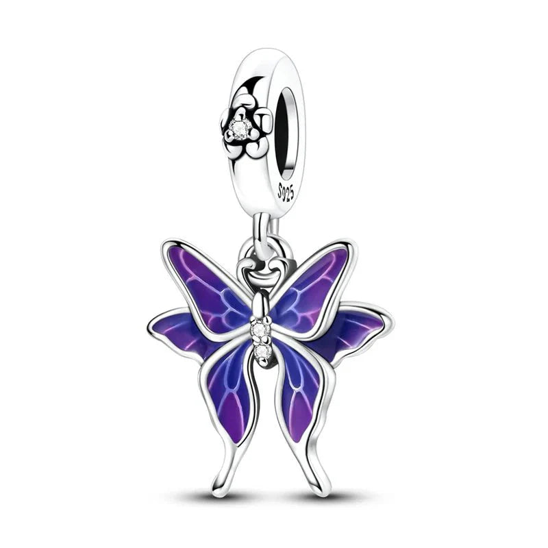 Amarante Jewelry Thermochromic Purple Butterfly Dangle Charm
