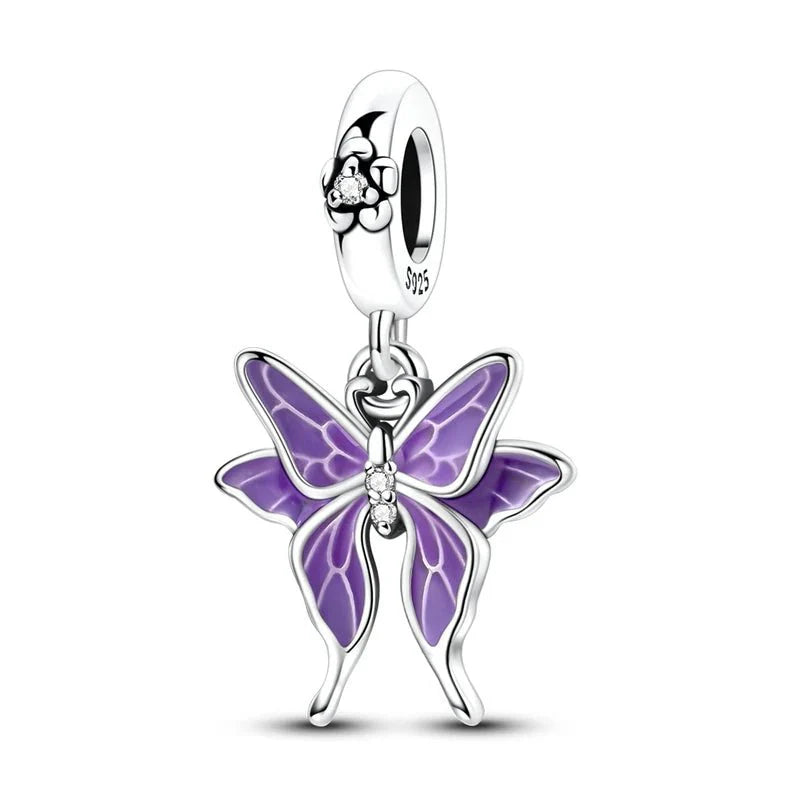 Amarante Jewelry Thermochromic Purple Butterfly Dangle Charm