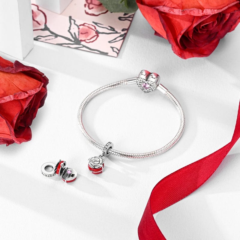 Amarante Jewelry Rose in Bloom Dangle Charm