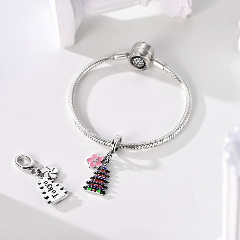 Amarante Jewelry Tokyo Asakusa with Cherry Blossom Dangle Charm