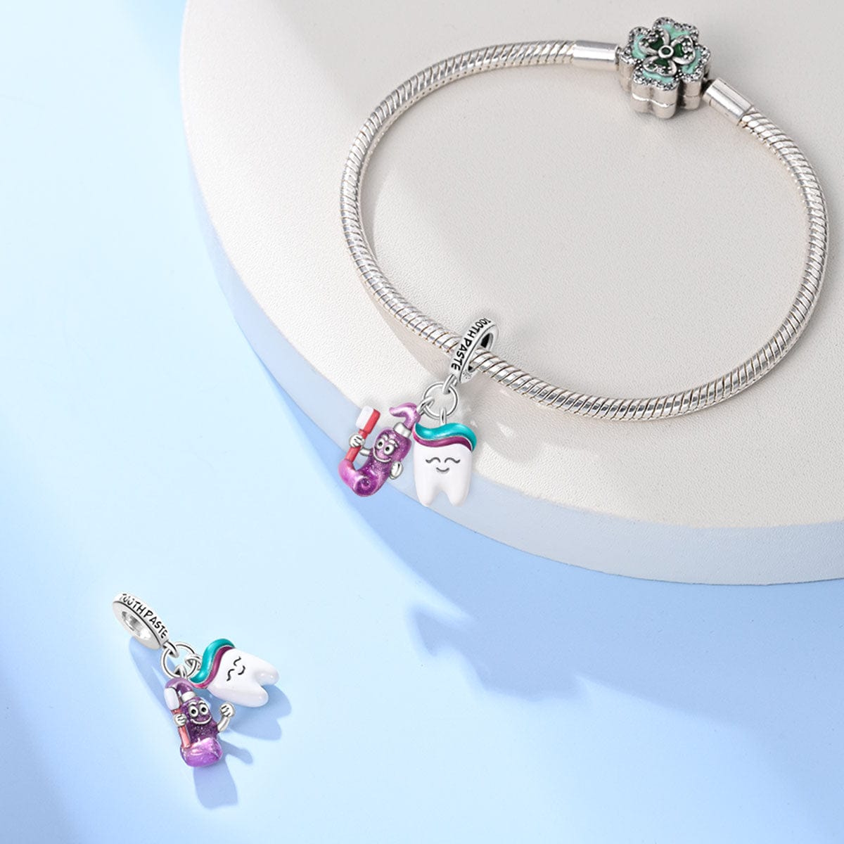Amarante Jewelry Toothpaste & Tooth Smile Dangle Charm