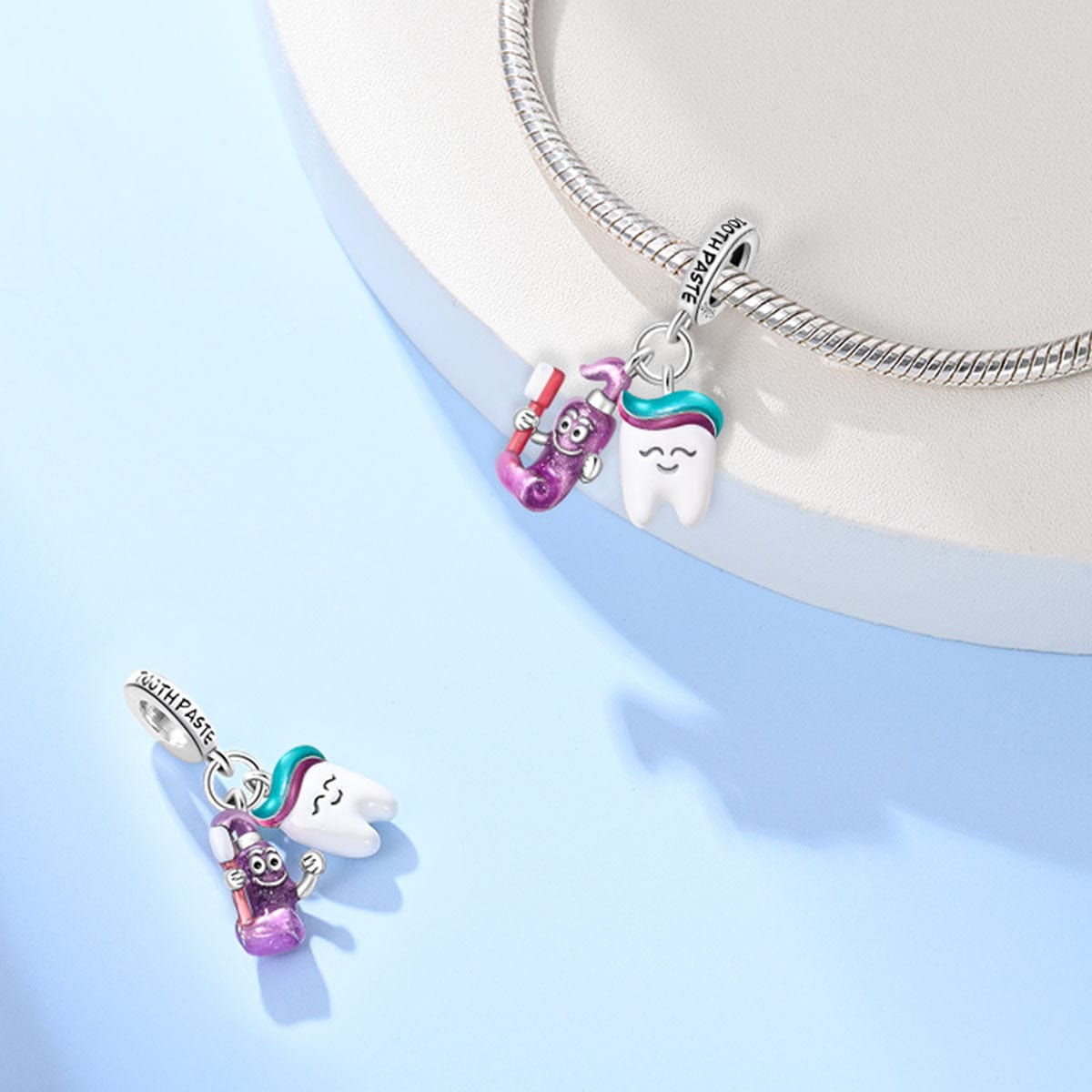 Amarante Jewelry Toothpaste & Tooth Smile Dangle Charm