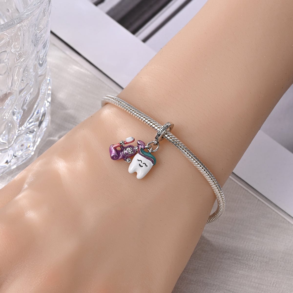 Amarante Jewelry Toothpaste & Tooth Smile Dangle Charm