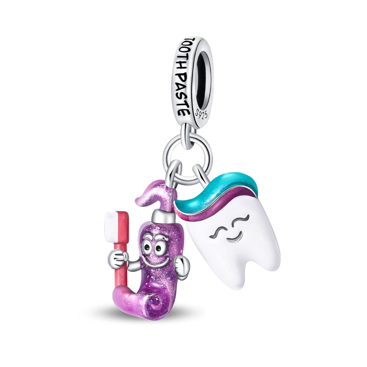 Amarante Jewelry Toothpaste & Tooth Smile Dangle Charm