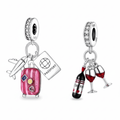 Amarante Jewelry Travel & Cheers Charm Duo