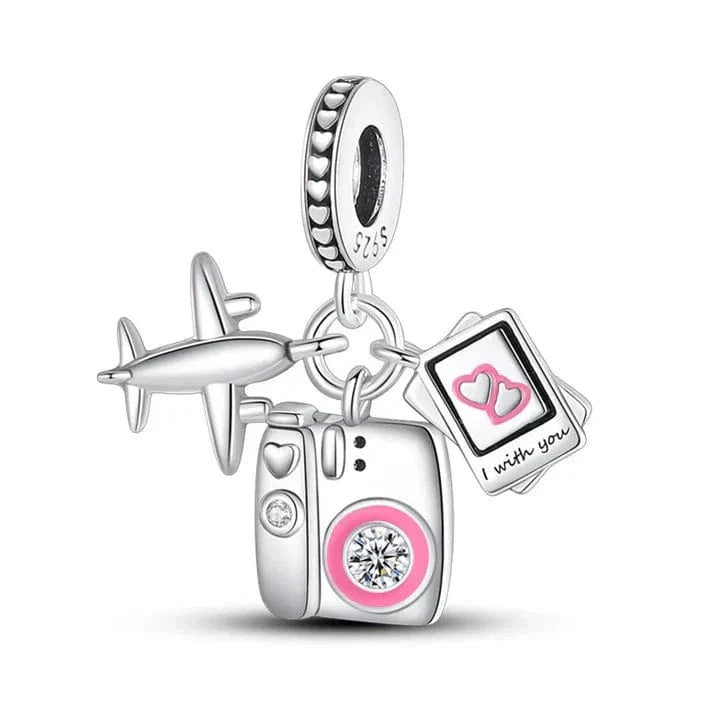 Amarante Jewelry Travel Moments Camera & Airplane Charm