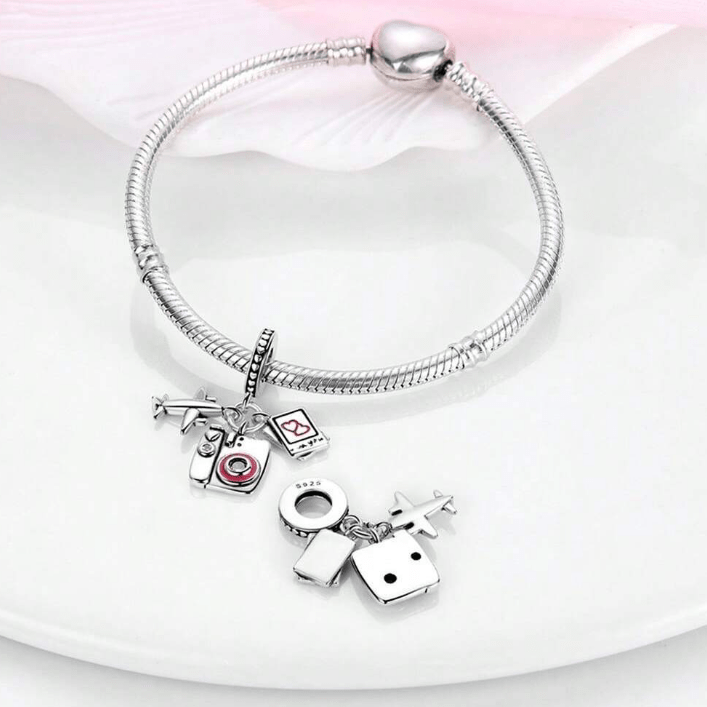 Amarante Jewelry Travel Moments Camera & Airplane Charm