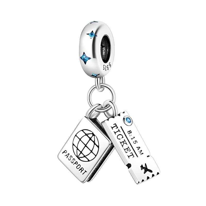 Amarante Jewelry Travel Passport and Ticket Dangle Charm