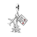 Amarante Jewelry Travel to Paris Eiffel Tower Love Dangle Charm