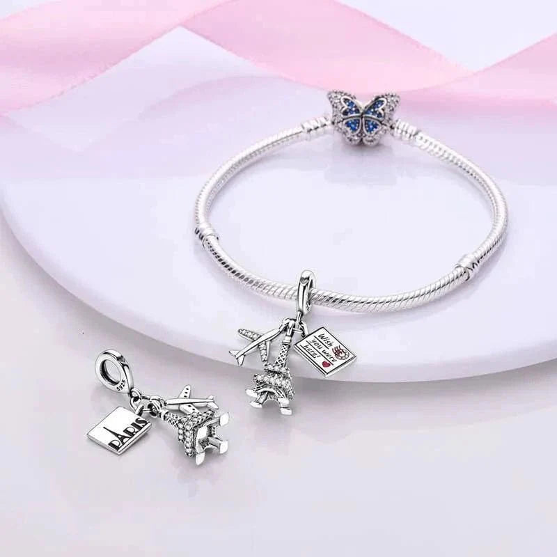 Amarante Jewelry Travel to Paris Eiffel Tower Love Dangle Charm