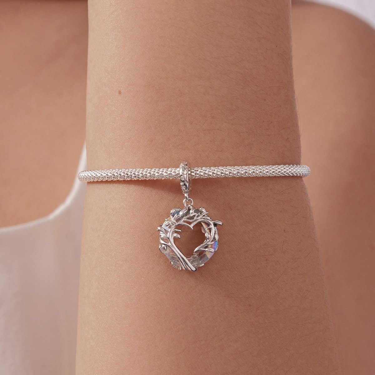 Amarante Jewelry Tree of Life Heart Glow Dangle Charm