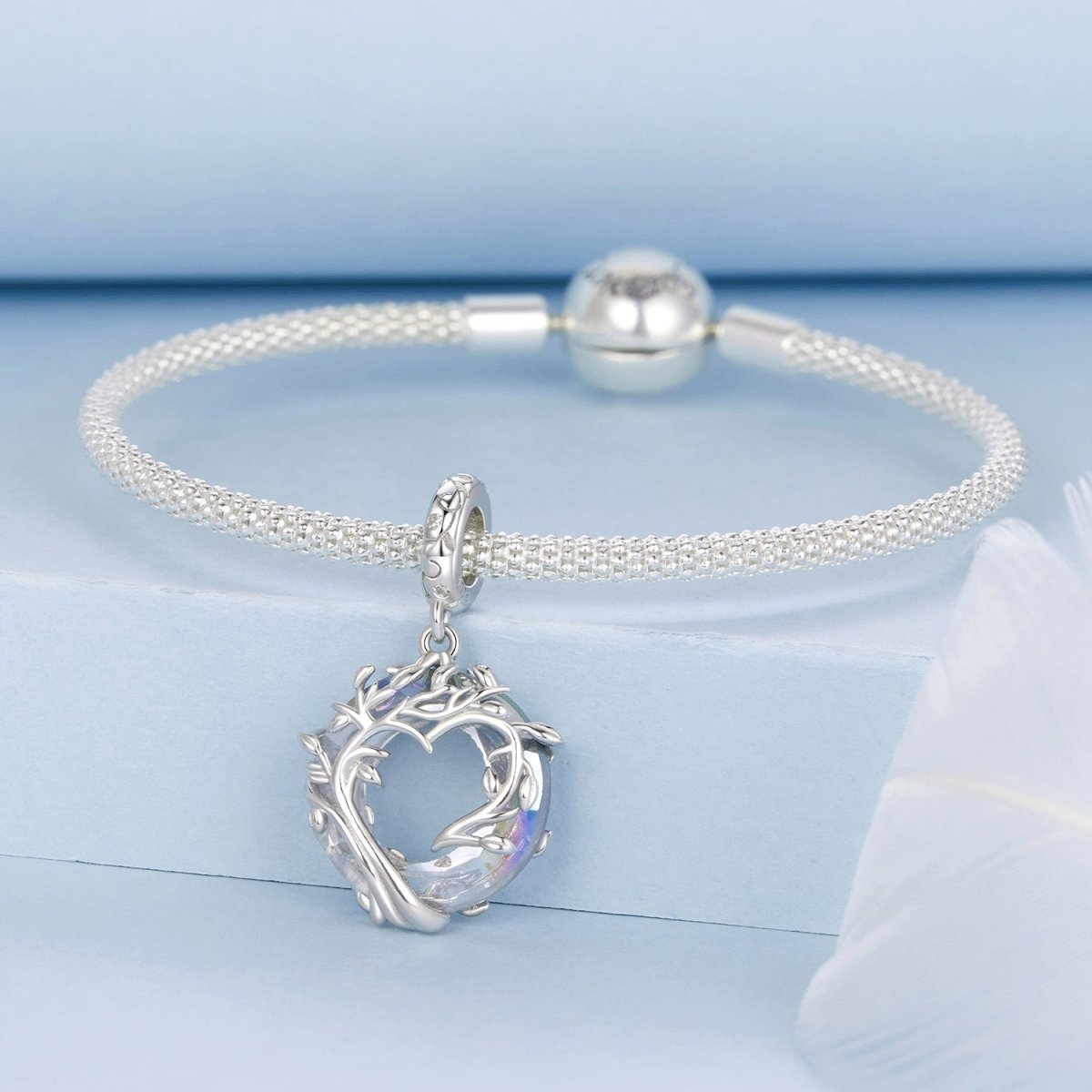 Amarante Jewelry Tree of Life Heart Glow Dangle Charm