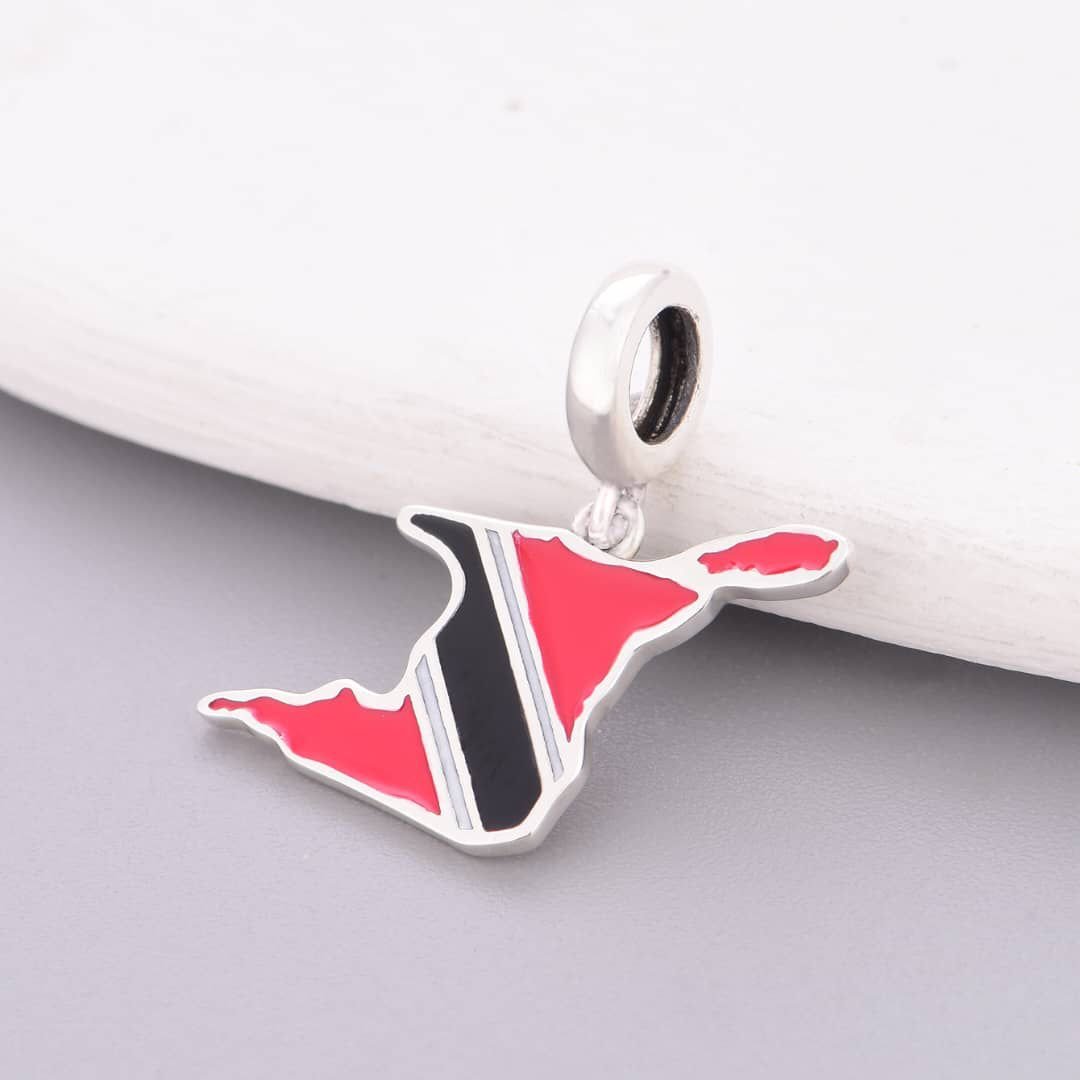 Amarante Jewelry Trinidad and Tobago Map Dangle Charm