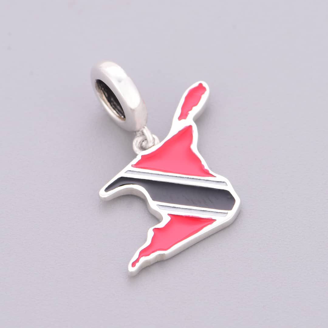 Amarante Jewelry Trinidad and Tobago Map Dangle Charm