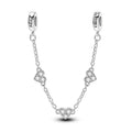 Amarante Jewelry Triple Heart Sterling Silver Safety Chain