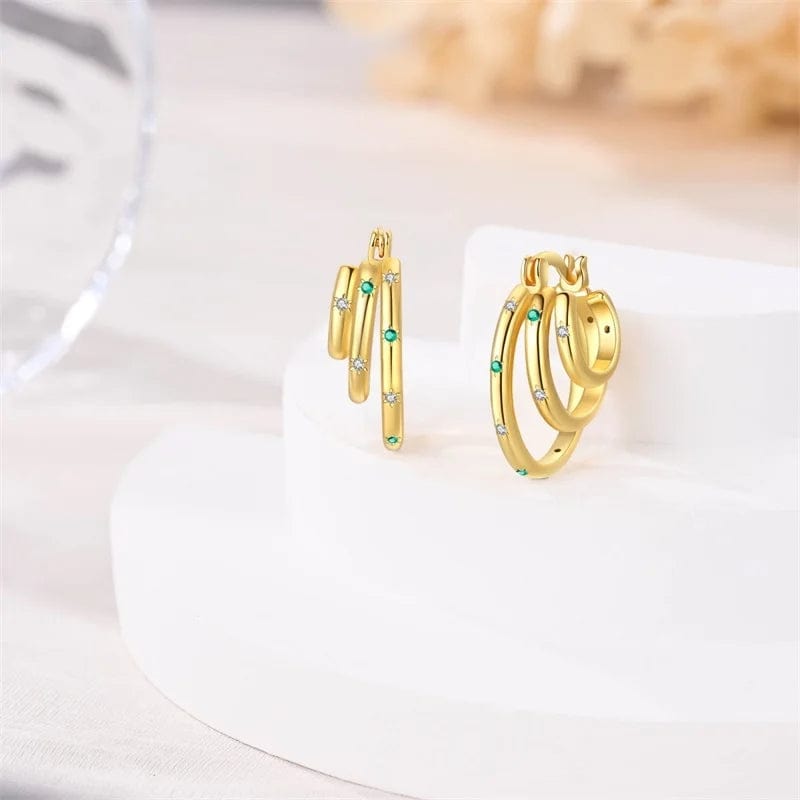 Amarante Jewelry Triple - Layered Gold Hoop Earrings