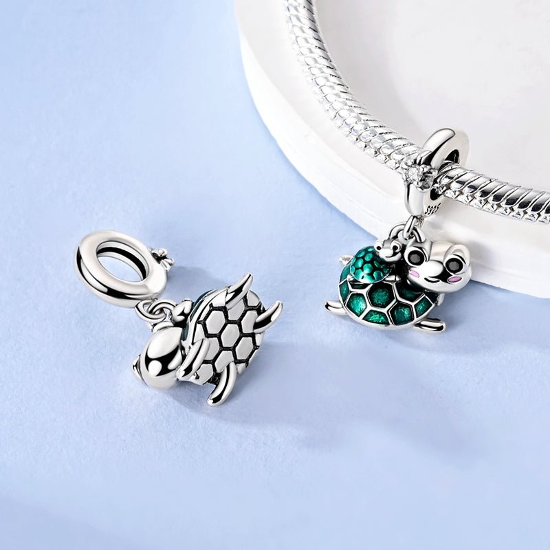 Amarante Jewelry Turtle with Baby Turtle Dangle Charm