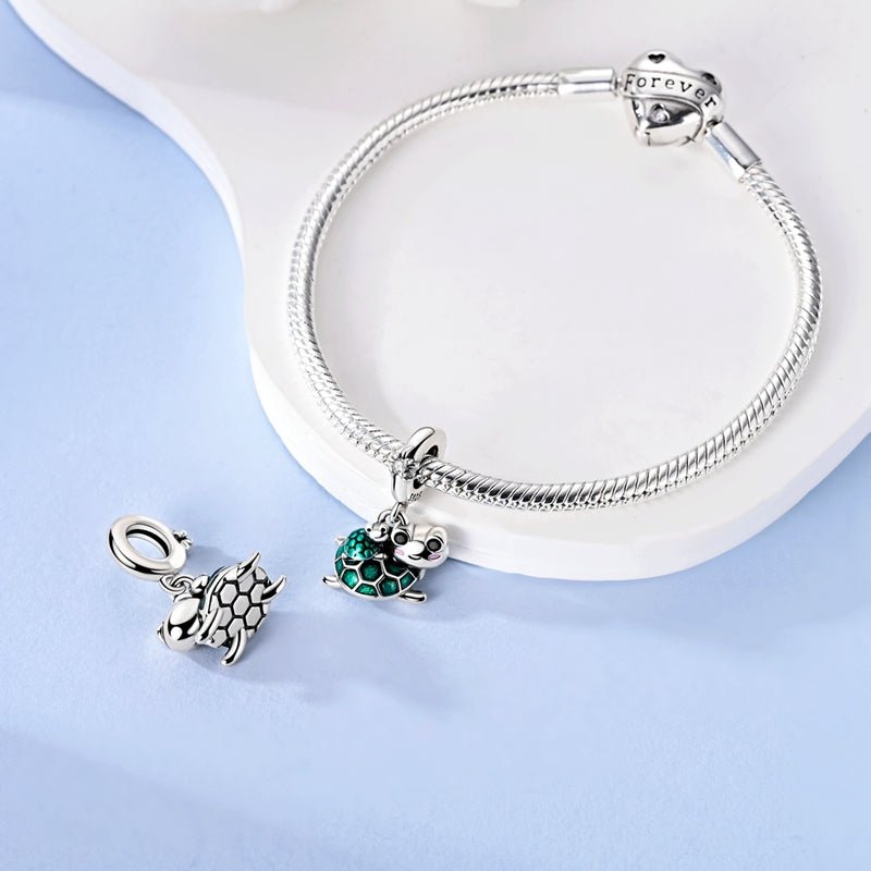 Amarante Jewelry Turtle with Baby Turtle Dangle Charm