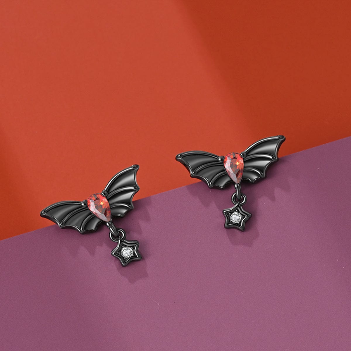Amarante Jewelry Twilight Bat Gemstone Drop Earrings