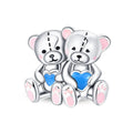 Amarante Jewelry Twin Teddy Bear Love Charm
