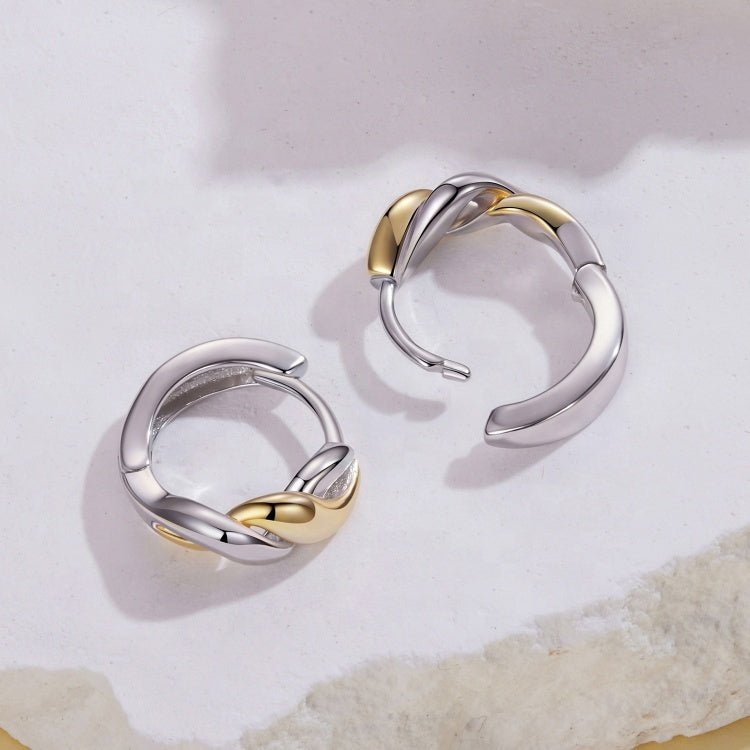Amarante Jewelry Twisted Dual - Tone Glow Hoop Earrings