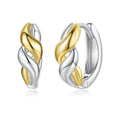 Amarante Jewelry Twisted Dual - Tone Glow Hoop Earrings