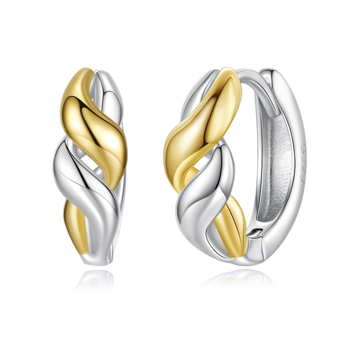 Amarante Jewelry Twisted Dual - Tone Glow Hoop Earrings