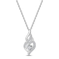 Amarante Jewelry Twisted Flame Pavé Pendant Necklace