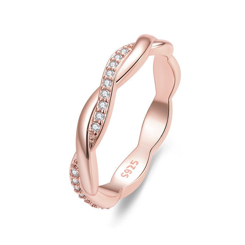 Amarante Jewelry Twisted Radiance Pavé Band Ring