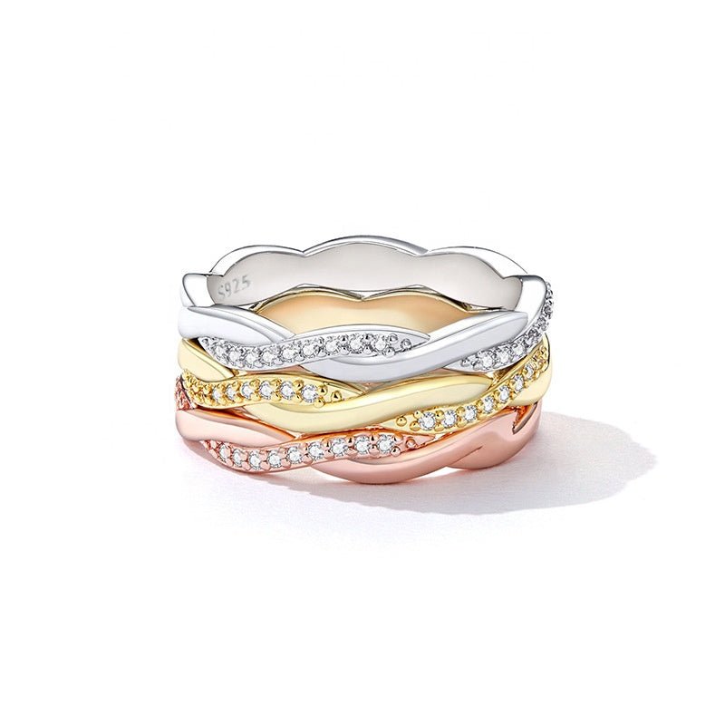 Amarante Jewelry Twisted Radiance Pavé Band Ring