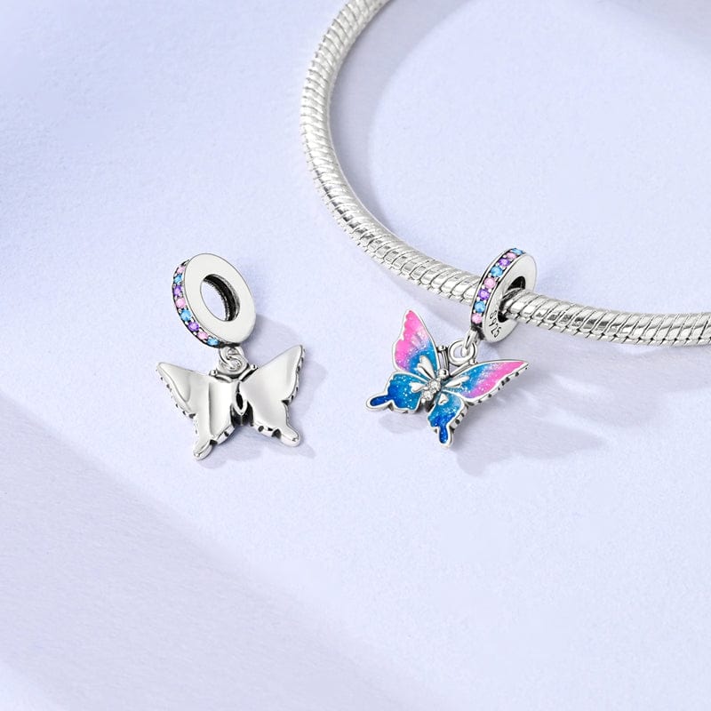 Amarante Jewelry Two - tone Butterfly Dangle Charm