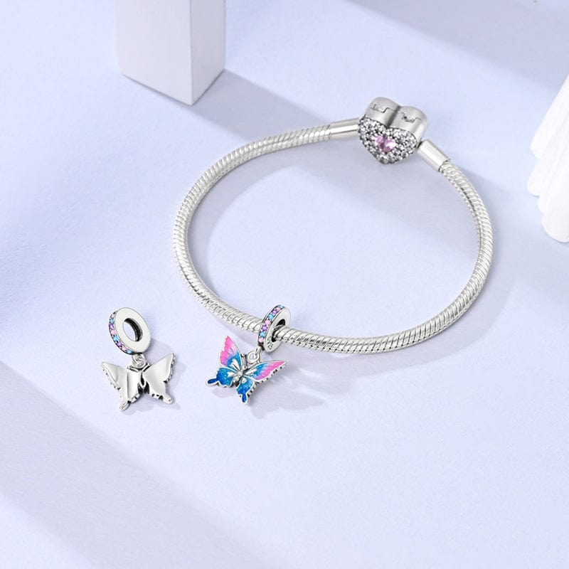 Amarante Jewelry Two - tone Butterfly Dangle Charm