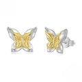 Amarante Jewelry Two - Tone Butterfly Stud Earrings