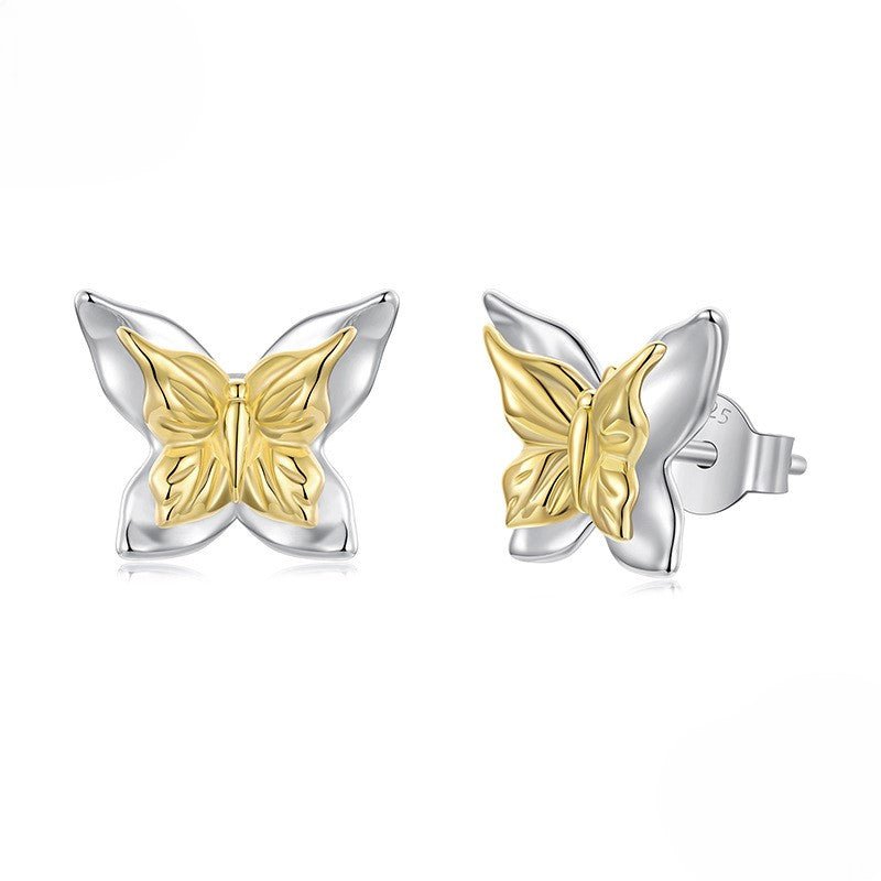 Amarante Jewelry Two - Tone Butterfly Stud Earrings