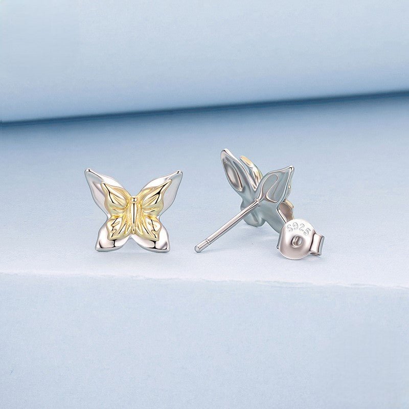 Amarante Jewelry Two - Tone Butterfly Stud Earrings