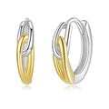 Amarante Jewelry Two - Tone Interlocking Loop Hoop Earrings