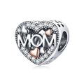 Amarante Jewelry Two - tone Openwork Mom & Heart Charm
