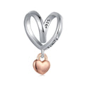 Amarante Jewelry Two - tone Wrapped Heart Charm