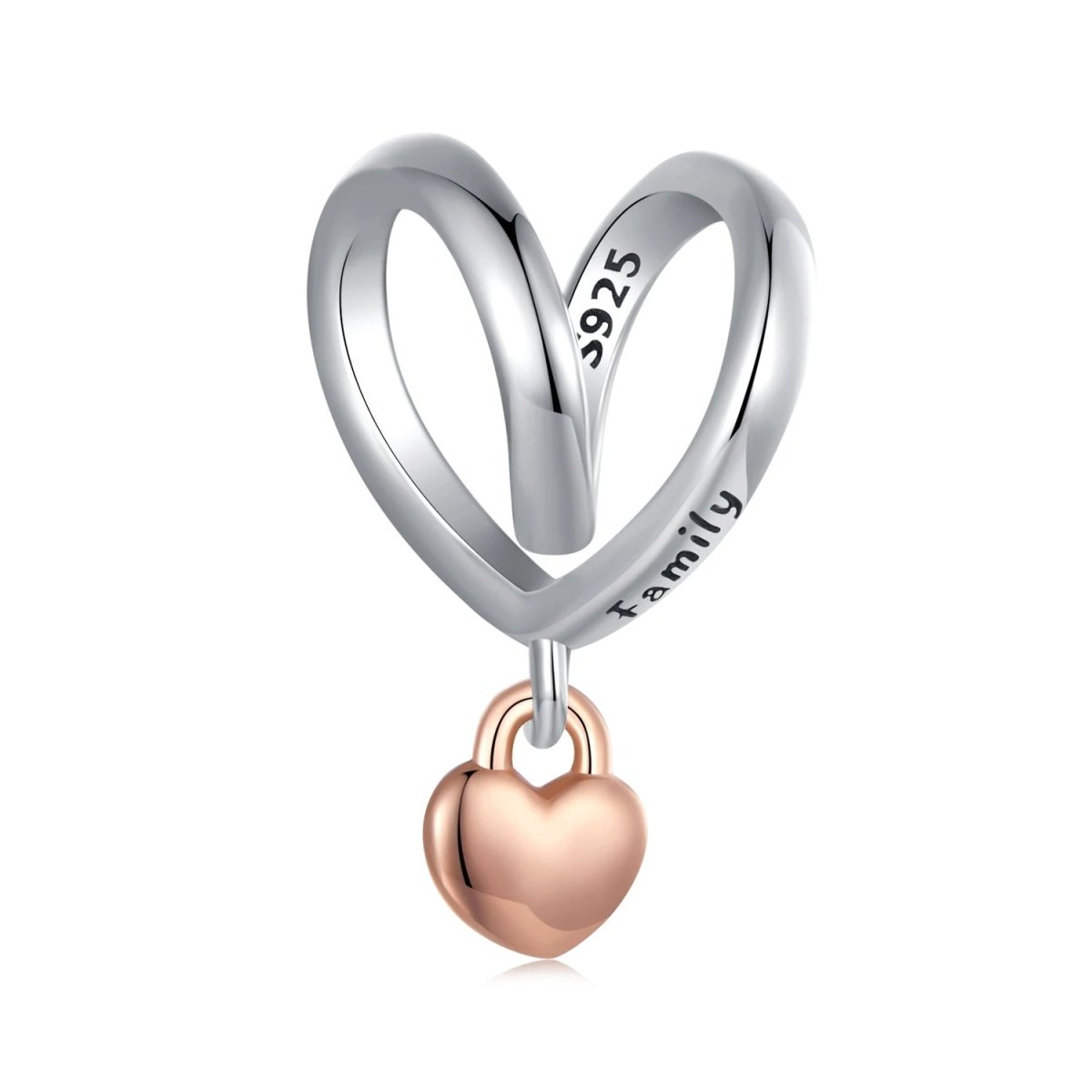 Amarante Jewelry Two - tone Wrapped Heart Charm