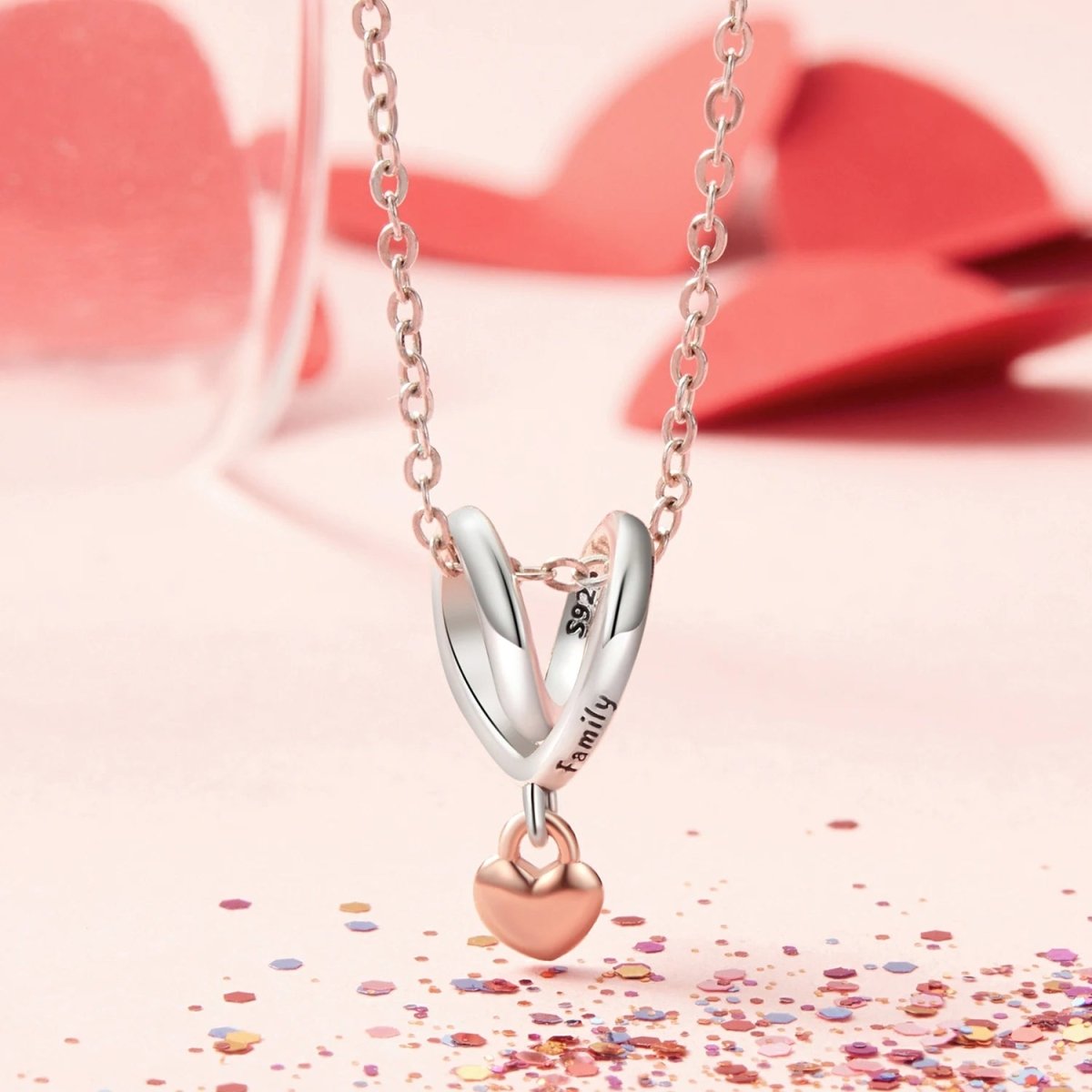 Amarante Jewelry Two - tone Wrapped Heart Charm