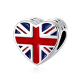 Amarante Jewelry United Kingdom Flag Heart Charm
