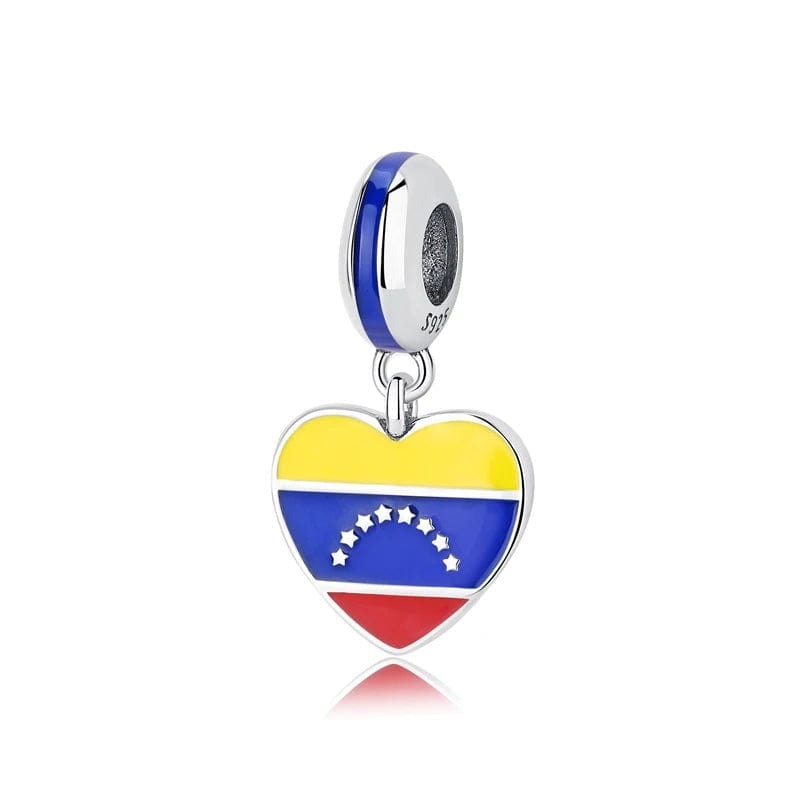 Amarante Jewelry Venezuela Heart Flag Dangle Charm