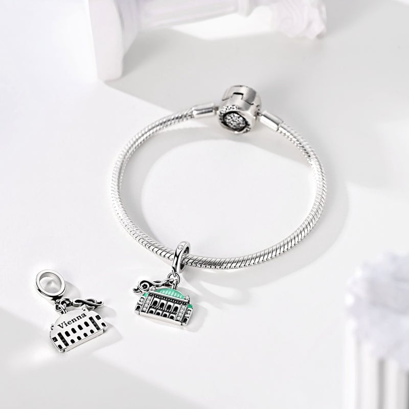 Amarante Jewelry Vienna Opera House with Musical Note Dangle Charm