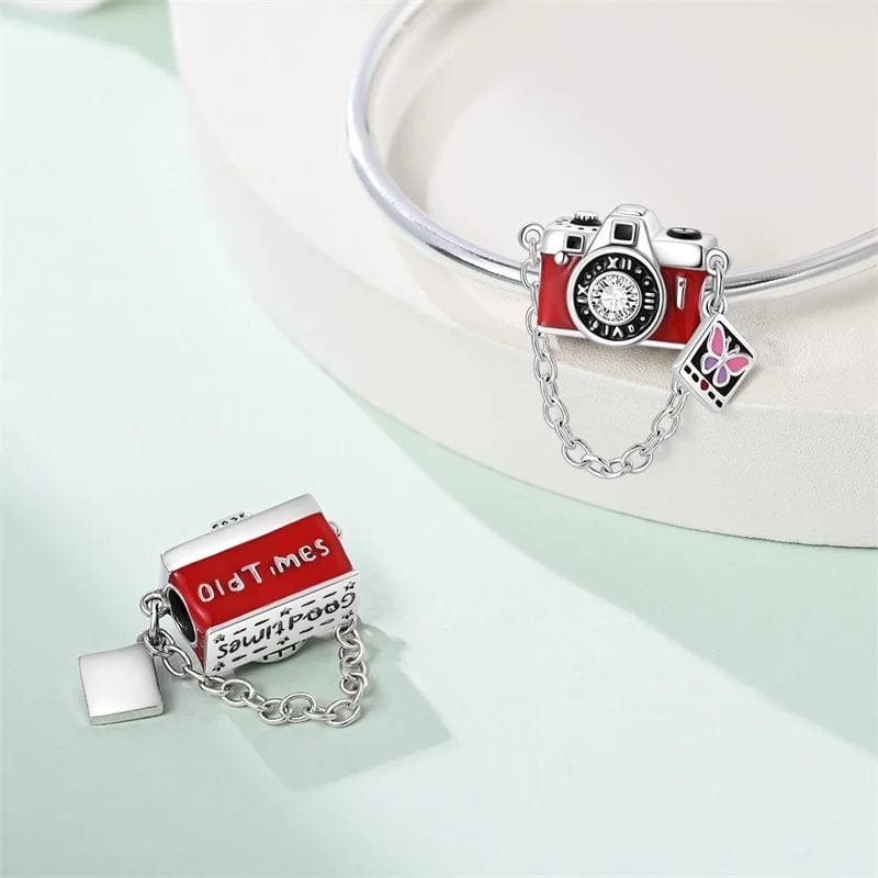 Amarante Jewelry Vintage Camera with Butterfly Film Accent Charm