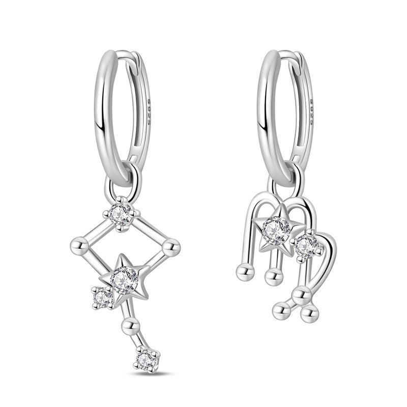 Amarante Jewelry Virgo Constellation Zodiac Hoop Earrings
