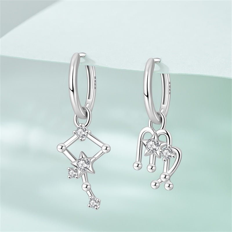 Amarante Jewelry Virgo Constellation Zodiac Hoop Earrings