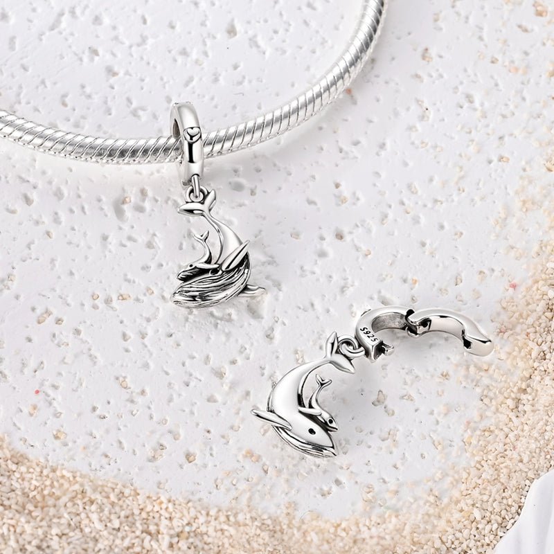 Amarante Jewelry Whale Mother & Baby Dangle Charm